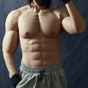 Réaliste Silicone Faux Muscle Ventre Body Avec Bras Musclés Simulation Faux Poitrine Pour Homme Et Femme Shemale Cosplay Body Shapers Hommes