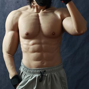 Body de ventre musculaire en silicone réaliste avec simulation de bras musclés fausse poitrine pour homme et femme Shemale Cosplay Men's316y