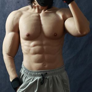 Réaliste Silicone Faux Muscle Ventre Body Avec Bras Musclés Simulation Faux Poitrine Pour Homme Et Femme Shemale Cosplay Men's286c