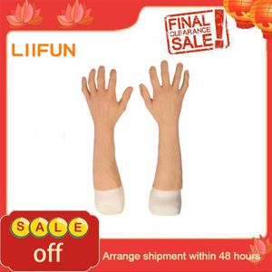 Realistische siliconen handschoenen Simulatie Mannelijke Prothese Handen Bedekken Kunsthuid Mouw Arm Nepverwondingen Verbergen Littekens Tatoeages