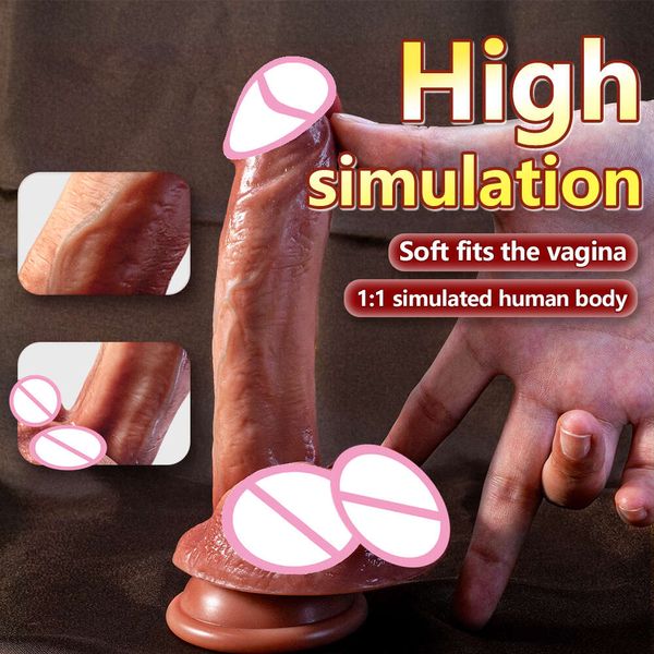 Small Small Flexible Anal Dildo G-spot Female Masturbation Penis Soft Dick Toys sexy adultes pour femme Masturmators