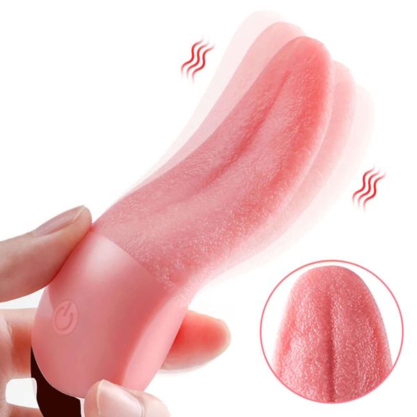 Tongue réaliste Licking Vibrator Stimulation de clitoris féminine orgasme Machine sexy Toys adultes