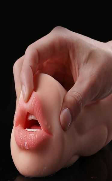Realista vagina masturbador masculino boca oral copa de avión coño real sexo productos íntimos garganta profunda doble agujero juguete sexual para hombres T4582675