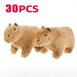 Reallilfe Capybara peluche jouet mignon poupée marron moelleux animaux en peluche garçons anniversaire enfants cadeau 18 cm 240223