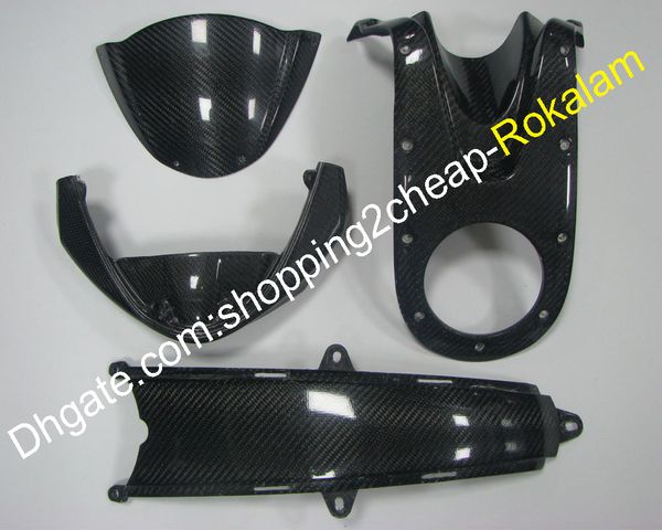 Carénage de carrosserie en Fiber de carbone, 4 pièces, pour Ducati Monster 696 1100 796 1100S 795, Kit de pièces de rechange pour moto