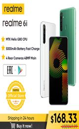 Realme 6i nouvelle Version mondiale 4 go RAM 128 go ROM téléphone portable Mediatek Helio G80 5000mAh batterie 65quot Dewdrop display6750954