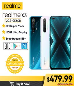 Realme X3 12GB 256GB Smartphone 120Hz affichage téléphone portable 64MP 60X SuperZoom Snapdragon 855 6 Pro téléphone 9127680