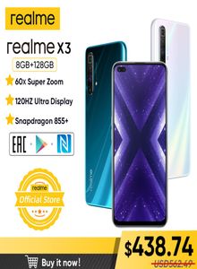 Realme X3 téléphone portable 64MP 60X SuperZoom 120Hz affichage Snapdragon 855 8GB 128GB Smartphone 6 Pro téléphone v53272260