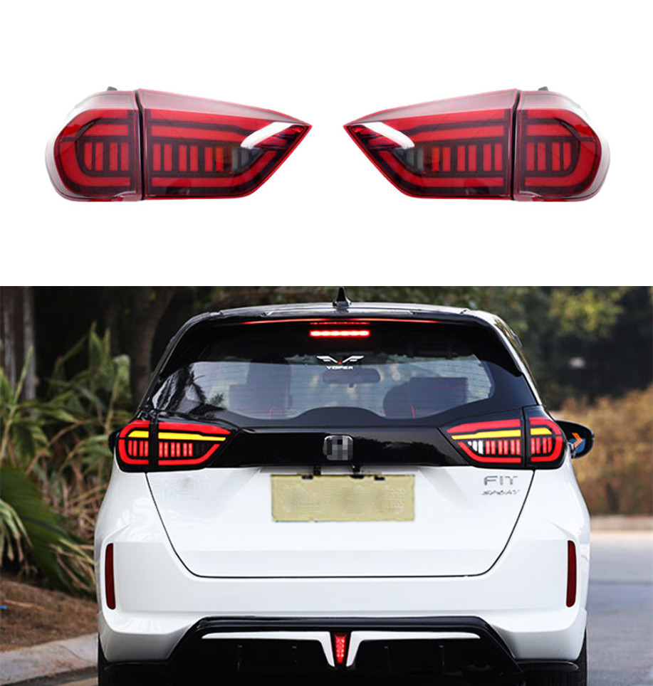 Rear Brake Reverse Fog Tail Light for Honda Jazz Fit LED Taillight 2020-2022 Turn Signal Lamp Car Accessories