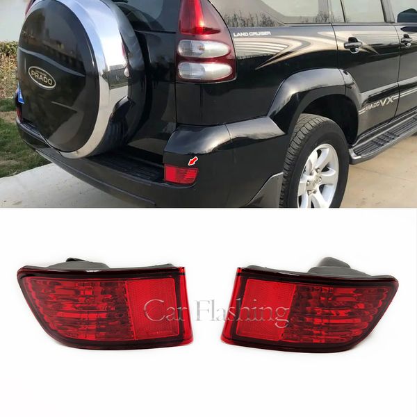 Couvercle lumineux de brouillard à pare-chocs arrière pour Toyota Land Cruiser Prado 120 Série GRJ120 TRJ120 FJ120 2002-2009 sans lampe de bulbe