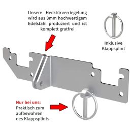 Verrouillage de la porte arrière H1 H2 Porte arrière pour Ducato pour cavalier Boxer x250 x290 Campeur de toit