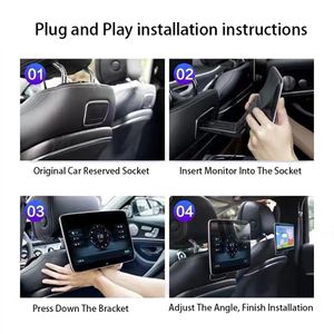 Achterste entertainmentsysteem voor Mercedes-Benz GLS Gle V-Klasse achterbank met Jack Bluetooth WiFi Android 12 Car Headstang Monitor