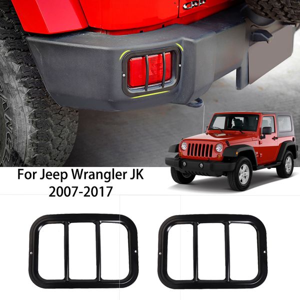 Couverture de décoration de couverture de feu arrière d'abat-jour de brouillard arrière pour Jeep Wrangler JK 2007-2017 accessoires extérieurs automatiques