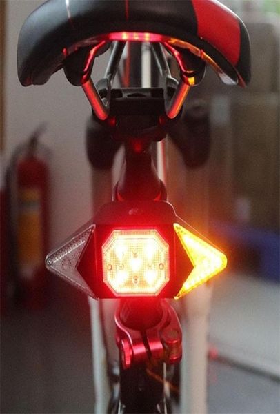 Lampe arrière vélo intelligent sans fil clignotants à distance vélo feu arrière LED installation facile pièces personnelles 2202151268165