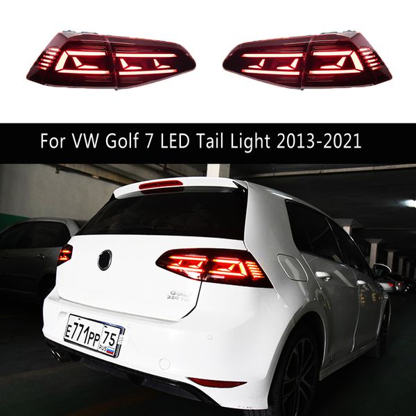 Lámpara trasera señal de giro tipo serpentina freno marcha atrás estacionamiento luces para VW Golf 7 LED conjunto de luz trasera 13-21 conjunto de luz trasera