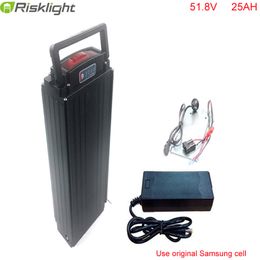 Batterie au lithium de support arrière 52V 25Ah batterie eBike 51.8V 25Ah batterie e-bike pour 8fun 48v 750w 1000w Bafang moto pour cellule Samsung
