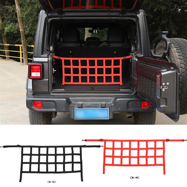 Red de maletero trasero, red de aislamiento de maletero de coche, organizador de maletero, red de carga para Jeep Wrangler JK JL 2007-20192666