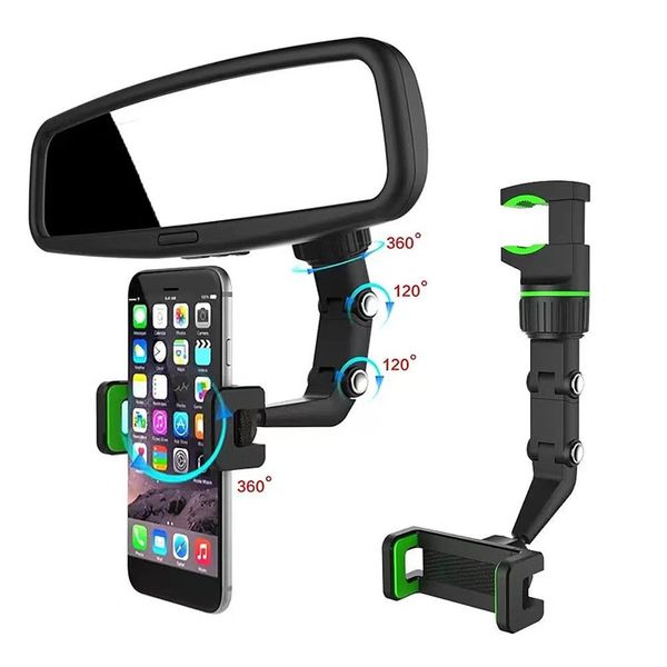 Support de téléphone de voiture de rétroviseur support réglable et rotatif pour iPhone Samsung Xiaomi Redmi Honor OnePlus support de téléphone OPPO