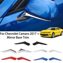 Couverture de décoration de garniture de piédestal de rétroviseur de voiture d'abs pour Chevrolet Camaro 2017 + accessoires extérieurs automatiques de sortie d'usine