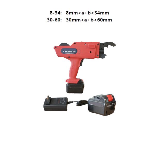 Máquina de encuadernación de niveles de barras de refuerzo, Kit de máquina automática de atado de barras de refuerzo, caja de 12V, 30-60mm, cable inalámbrico, batería de litio, herramienta de encuadernación