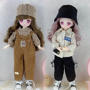 Muñeca Reborn 30 cm Esfera Muñeca conjunta Anime Girl Comic Face 6 pulgadas Bjd Doll Girl Dress Up Juguete para niños Dar a las niñas regalos de Navidad 240219