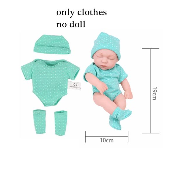 Juego de ropa de muñeca renacida 20 cm Baby Reborn Pajamas Set 23 Estilo Lindo Baby Baby Drin Dressup Juguetes para niños Juguetes de la casa