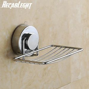 Recableght Ventosa Jabonera Drenaje Acero Inoxidable Jabonera De Pared Caja De Ducha Plato Sin Perforaciones Accesorios De Baño 240228