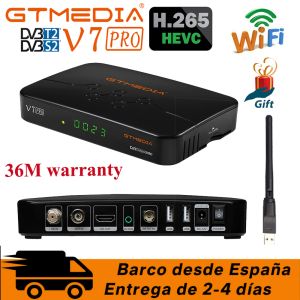 Ontvangers Decoder Gtmedia V7 Pro DVB S2/S2X/T2 Tunersatellietontvanger met USB WiFi Gratis H.265 HEVC 10Bit PK Gtmedia V7 Plus/V7 S2X Fast