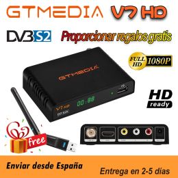 Ontvangers FTA Receptor Gtmedia V7 HD met USB WiFi Gratis 1080p Full HD DVBS/S2/S2X Satellite Receiver Digital Box Upgrade Gtmedia V7S HD