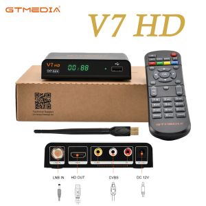 Ontvangers Gtmedia V7 HD DVBS/S2/S2X AVS+ VCM/ACM Satellite -ontvanger met USB WiFi Gratis 1080p Full HD Dongle YouTube CCAM