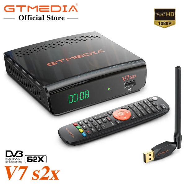 Récepteurs GTMedia V7 S2X DVBS2 AVS + VCM / ACM FHD 1080P Récepteur satellite avec USB WiFi GTMedia V7S2X Digital Receptor Mosed Freesat V7S