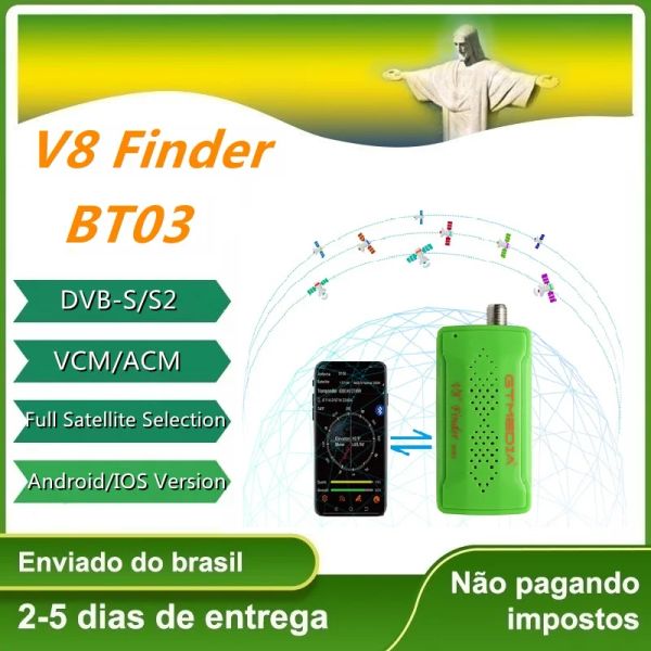 Récepteurs GTMedia V8 Finder BT03 Digital Satellite Finder DVBS / S2 1080P mieux que Satlink WS6933 6906 6916 Prise en charge du système Android / iOS