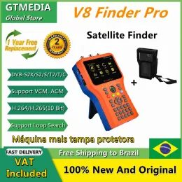 Ontvangers Gtmedia V8 Finder Pro DVBS2/T2/C AHD H.265 Satellietmeter Satelliet Finder beter dan Satlink ST5150 WS6933 VF6800 ACM/VCM