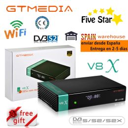 Récepteurs H.265 DVBS2 GTMEDIA V8X Satellite Receiver Build in WiFi CA Slot Slot Scart Set Top Box Metgraque de GT Media V8 Nova V9 Super