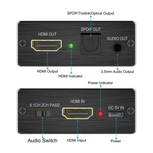 Ontvangers HDMICompatible Audio Converter Extractor Stereo Extractor Optisch