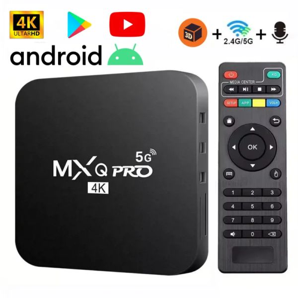 Récepteurs MXQ Pro TV Box Android 11.0 S905L 2.4G5G WiFi Quad Core Original 16 Go RAM 256 Go Rom YouTube Media Player MXQ PRO 4K Set Top Box