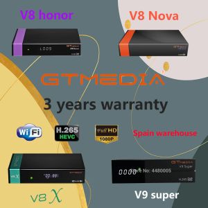 Récepteurs les plus récents dvbs2 gtmedia v8x satellite récepteur mises à jour gtmedia v8 nova / honneur même V9 super fta h2.65 HD complexe meilleures ventes