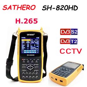 Receptores Satero SH820HD DVBS2 DVBT/T2 CCTV Combo Digital Satellite Meter Buscador H.265 vs WS6933 KPT716TS VS GTMEDIA V8 Finder Pro