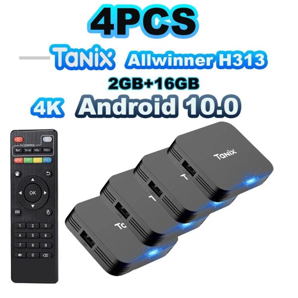 Récepteurs Tanix TX1 Android 10 TV Box 2.4G WiFi 4K Global Media Player 2PCS 3PCS 4PCS