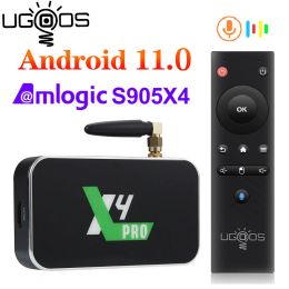 Ontvangers Ugoos X4 Pro 4GB 32GB X4 Cube DDR4 Amlogic S905X4 Smart TV Box X4 Plus Android 11.0 1000M 4K Set Top Box VS X3 Pro TVBox