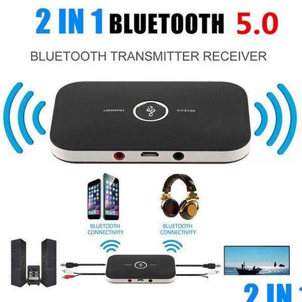 Receptores Transmisor Bluetooth inalámbrico Receptor Adaptador de audio de 3,5 mm para TV Teléfonos inteligentes para automóviles Computadora portátil Tableta DVD CD Auriculares Altavoz M Dhypa