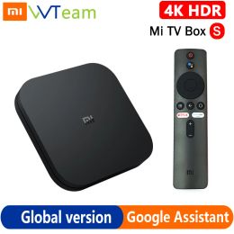 Receptores Xiaomi Mi Box S 4K HDR Android TV Box Ultra HD 2G 8G WIFI Asistente de Google BT Reproductor multimedia de transmisión remota Versión global