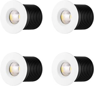 Downlight LED encastré 5 W luminaire basse tension pour placard de plafond et éclairage sous armoire emplacement humide blanc froid