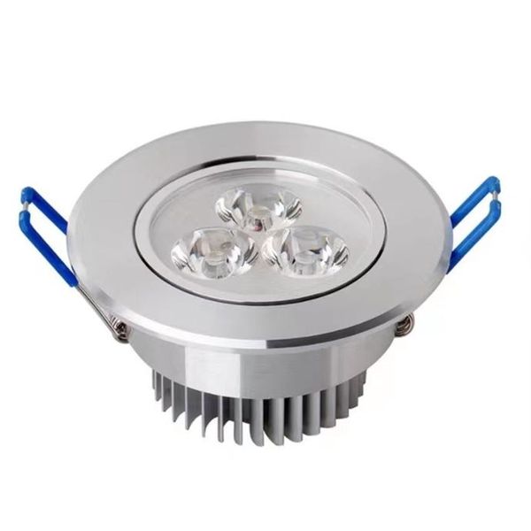 Encastré LED Downlight 9W Dimmable plafonnier AC85-265V blanc chaud blanc LED vers le bas lampe en aluminium dissipateur de chaleur lampe de commodité LED l238b