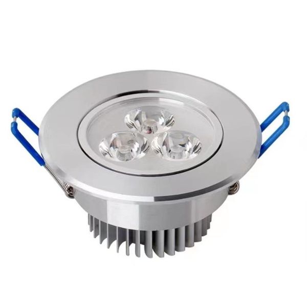 Encastré LED Downlight 9W Dimmable plafonnier AC85-265V blanc chaud blanc LED vers le bas lampe en aluminium dissipateur de chaleur lampe de commodité LED l2914