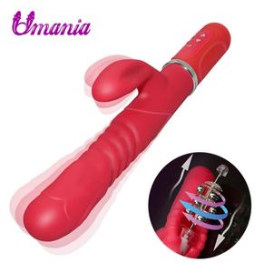 Rechargeable 12 modes Rotation de vibrateur de lapin de poussée stimulatrice clitorise g Dildo vibratrice des sex toys pour la femme s10187376771