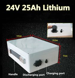 Batterie au lithium Rechargeable 25ah 24v pour tondeuse à gazon, pour tondeuse à gazon sans fil 1000W 1280W, scooter de mer + chargeur