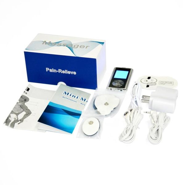 Máquina recargable TENS de 6 modos MINI masajeador corporal masajeador Digital estimulador de electrodos acupuntura para fisioterapia 8135261