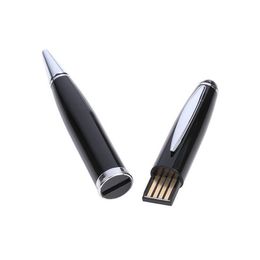 Oplaadbare 8GB Digital Audio Voice Recorder Pen Dictafoon pen usb disk geluidsrecorder MP3 Pen Speler zwart met doos