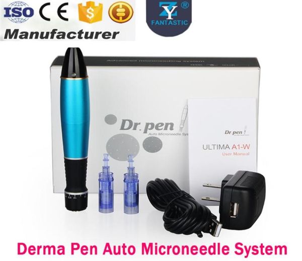 Stylo Derma électrique automatique rechargeable, Micro aiguilletage, 2 cartouches, 12 aiguilles, soins de la peau, Machine à rouleaux pour le visage, 7744384